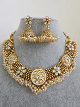 Guttapusalu Pearl Kundan Gold Necklace/Gold Kundan Necklace/Indian Choker/South Indian Necklace/Indian Pakistani Jewelry for wedding