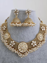 Guttapusalu Pearl Kundan Gold Necklace/Gold Kundan Necklace/Indian Choker/South Indian Necklace/Indian Pakistani Jewelry for wedding