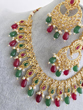 RubyGreen Polki Kundan Necklace/Kundan Choker/Bollywood Jewelry/Indian jewelry/Pakistani necklace/ punjabi necklace/bridal/indian wedding