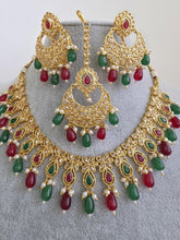 RubyGreen Polki Kundan Necklace/Kundan Choker/Bollywood Jewelry/Indian jewelry/Pakistani necklace/ punjabi necklace/bridal/indian wedding