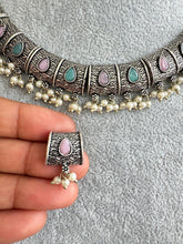 Mintpink Handcrafted Oxidized Necklace/Oxidized Indian Jewelry/Boho Jewelry Necklace/Afghan Choker/Afghani jewelry/gypsy necklace