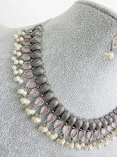 Pink Handcrafted Oxidized Necklace/Oxidized Indian Jewelry/Boho Jewelry Necklace/Afghan Choker/Afghani jewelry/gypsy necklace