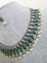 Green Handcrafted Oxidized Necklace/Oxidized Indian Jewelry/Boho Jewelry Necklace/Afghan Choker/Afghani jewelry/gypsy necklace