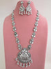 Mirror Oxidized Long Afghani Necklace/Oxidized Indian Jewelry/Boho Jewelry/Afghan necklace/Afghani jewelry/gypsy necklace/