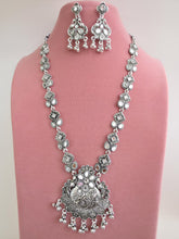 Mirror Oxidized Long Afghani Necklace/Oxidized Indian Jewelry/Boho Jewelry/Afghan necklace/Afghani jewelry/gypsy necklace/