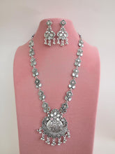 Mirror Oxidized Long Afghani Necklace/Oxidized Indian Jewelry/Boho Jewelry/Afghan necklace/Afghani jewelry/gypsy necklace/