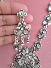 Mirror Oxidized Long Afghani Necklace/Oxidized Indian Jewelry/Boho Jewelry/Afghan necklace/Afghani jewelry/gypsy necklace/