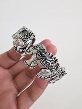 Oxidized Silver openable single Kada/Bracelet (1Pc)/German Silver/Boho/Tribal/Indian Jewelry/Pakistani/Oxidized Bangles/One size fit 2.4/2.6