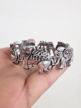Oxidized Silver openable single Kada/Bracelet (1Pc)/German Silver/Boho/Tribal/Indian Jewelry/Pakistani/Oxidized Bangles/One size fit 2.4/2.6
