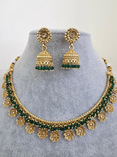 Green Guttapusalu Pearl Gold Necklace/Gold Necklace/Indian Choker/South Indian Necklace/One Gram Gold /Temple Jewelry/South Indian jewelry