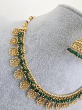 Green Guttapusalu Pearl Gold Necklace/Gold Necklace/Indian Choker/South Indian Necklace/One Gram Gold /Temple Jewelry/South Indian jewelry
