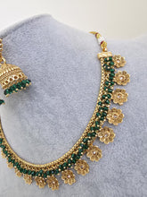 Green Guttapusalu Pearl Gold Necklace/Gold Necklace/Indian Choker/South Indian Necklace/One Gram Gold /Temple Jewelry/South Indian jewelry