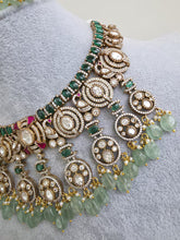 Green Bridal Victorian Moissanite Polki Kundan Necklace,Sabyasachi Necklace,Indian Bridal Jewelry,Bollywood Designer Necklace