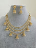 Gold Layered Pearl Necklace/Traditional Indian jewelry/Punjabi/Pakistani/Wedding necklace/Bridal necklace/Indian necklace