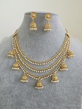 Gold Layered Pearl Necklace/Traditional Indian jewelry/Punjabi/Pakistani/Wedding necklace/Bridal necklace/Indian necklace