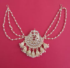 Ambada Kundan Hair Juda Choti Clip/Braid Clip/Indian Bridal Choti Pin /Kundan Hair accessories/Indian Wedding/Bridal Kundan Hair accessories