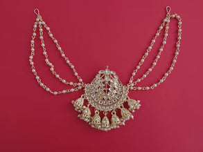 Ambada Kundan Hair Juda Choti Clip/Braid Clip/Indian Bridal Choti Pin /Kundan Hair accessories/Indian Wedding/Bridal Kundan Hair accessories