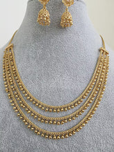Gold Layered Pearl Necklace/Traditional Indian jewelry/Punjabi/Pakistani/Wedding necklace/Bridal necklace/Indian necklace