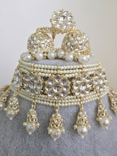 White Pearl Kundan Necklace Set/Kundan Choker/ Bollywood Jewelry/ Indian jewelry/ Pakistani necklace/ punjabi necklace/bridal/indian wedding