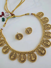 Antique Gold Goddess Laxmi Necklace/South Indian Jewelry/Temple Jewelry/Guttapusalu Necklace/Wedding necklace/Bridal necklace/Indian Necklac