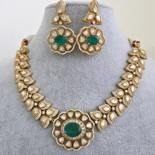 Green Victorian Doublet Moissanite polki Cz diamond choker Necklace,Indian Bridal Jewelry,Bollywood Sabyasachi Designer necklace, Pakistani