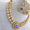 Blue Victorian Doublet Moissanite polki Cz diamond choker Necklace,Indian Bridal Jewelry,Bollywood Sabyasachi Designer necklace, Pakistani