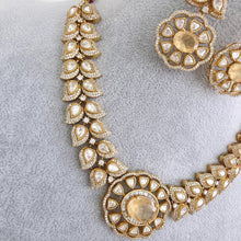 Yellow Victorian Doublet Moissanite polki Cz diamond choker Necklace,Indian Bridal Jewelry,Bollywood Sabyasachi Designer necklace, Pakistani