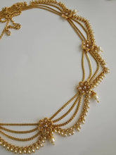 Antique Gold Pearl Belly Chain/Bridal Belly chain/Vaddanam/Kamarpatta/South Indian Jewelry/tagdi/Indian waist belt/jewelry belt/Kamarbandh