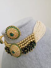 Green gold Polki Kundan choker Antique necklace wedding jewelry Indian Jewelry Pakistani Jewelry Wedding necklace Bridal necklace