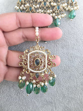 Green Polki Pearl Kundan Choker set/Statement Necklace Set/Indian Jewelry/Pakistani Jewelry set/Wedding necklace/Bridal necklace/Indian