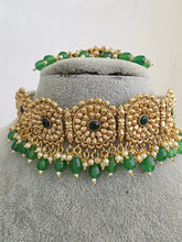 Green Gold Pearl Kundan Choker set/Statement Necklace Set/Indian Jewelry/Pakistani Jewelry set/Wedding necklace/Bridal necklace/Indian