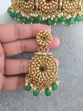 Green Gold Pearl Kundan Choker set/Statement Necklace Set/Indian Jewelry/Pakistani Jewelry set/Wedding necklace/Bridal necklace/Indian