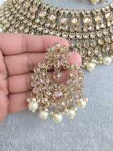 Antique Polki Pearl Kundan Choker set/Statement Necklace Set/Indian Jewelry/Pakistani Jewelry set/Wedding necklace/Bridal necklace/Indian