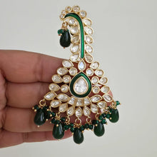 Green Gold Tyaani fine kundan Kundan kalangi Kalgi,safa jewelry, groom turban kalgi, Dulha kalangi, Bride groom jewelry,Groom Turban Jewelry
