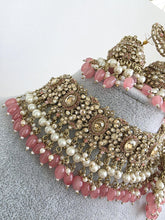 Pink Shadow Stone Kundan Necklace Set/ Bollywood Jewelry/ Indian jewelry/ Pakistani necklace/Punjabi/bridal necklace/Indian wedding
