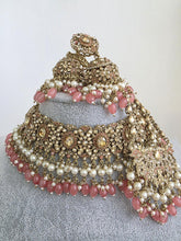 Pink Shadow Stone Kundan Necklace Set/ Bollywood Jewelry/ Indian jewelry/ Pakistani necklace/Punjabi/bridal necklace/Indian wedding