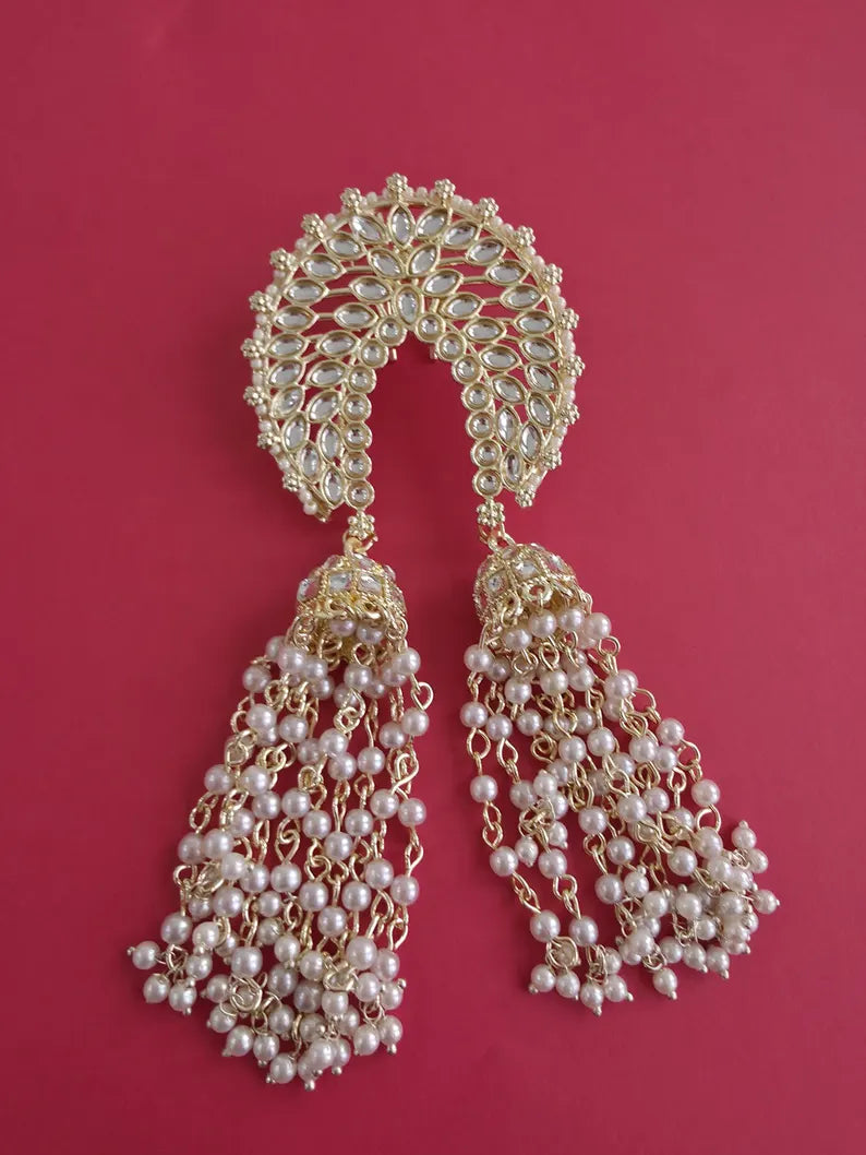 Ambada Kundan Hair Juda Choti Clip/Braid Clip/Indian Bridal Choti Pin /Kundan Hair accessories/Indian Wedding/Bridal Kundan Hair accessories