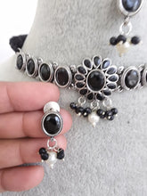 Black Handcrafted Oxidized Necklace/Oxidized Indian Jewelry/Boho Jewelry Necklace/Afghan Choker/Afghani jewelry/gypsy necklace