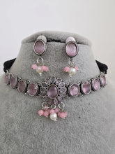 Pink Handcrafted Oxidized Necklace/Oxidized Indian Jewelry/Boho Jewelry Necklace/Afghan Choker/Afghani jewelry/gypsy necklace