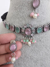 MintPink Handcrafted Oxidized Necklace/Oxidized Indian Jewelry/Boho Jewelry Necklace/Afghan Choker/Afghani jewelry/gypsy necklace