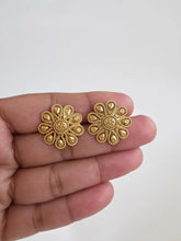 Small gold-plated Stud Earrings/Antique tops/Indian Studs/Indian Earrings/Temple Jewelry/South indian earrings/Length and Width 20mm