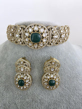 Green Victorian Moissanite kundan Necklace, Indian Bridal Jewelry, Bollywood Sabyasachi Designer necklace, Indian Pakistani Wedding