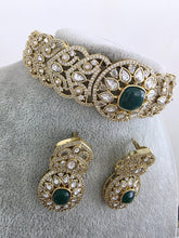 Green Victorian Moissanite kundan Necklace, Indian Bridal Jewelry, Bollywood Sabyasachi Designer necklace, Indian Pakistani Wedding
