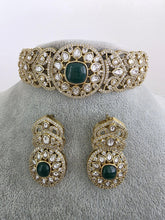 Green Victorian Moissanite kundan Necklace, Indian Bridal Jewelry, Bollywood Sabyasachi Designer necklace, Indian Pakistani Wedding