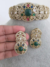 Multi Victorian Moissanite kundan Necklace, Indian Bridal Jewelry, Bollywood Sabyasachi Designer necklace, Indian Pakistani Wedding
