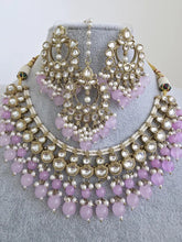 Lavender Kundan Necklace Set/ Kundan Choker/ Bollywood Jewelry/ Indian jewelry/ Pakistani necklace/ punjabi necklace/bridal/indian wedding