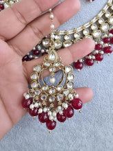 Maroon Red Kundan Necklace/ Kundan Choker/ Bollywood Jewelry/ Indian jewelry/ Pakistani necklace/ punjabi /bridal necklace/indian wedding