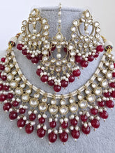 Maroon Red Kundan Necklace/ Kundan Choker/ Bollywood Jewelry/ Indian jewelry/ Pakistani necklace/ punjabi /bridal necklace/indian wedding