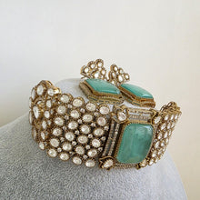 Mint Green Doublet Victorian Moissanite polki CZ Choker Necklace, Sabyasachi Necklace, Statement Necklace, Designer,Indian,Pakistani Jewelry