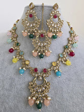 Multi Antique Polki Kundan Pearl Necklace, bridal, Pakistani Jewelry, Indian Wedding Jewelry, Reverse AD Necklace set, Indian Necklace